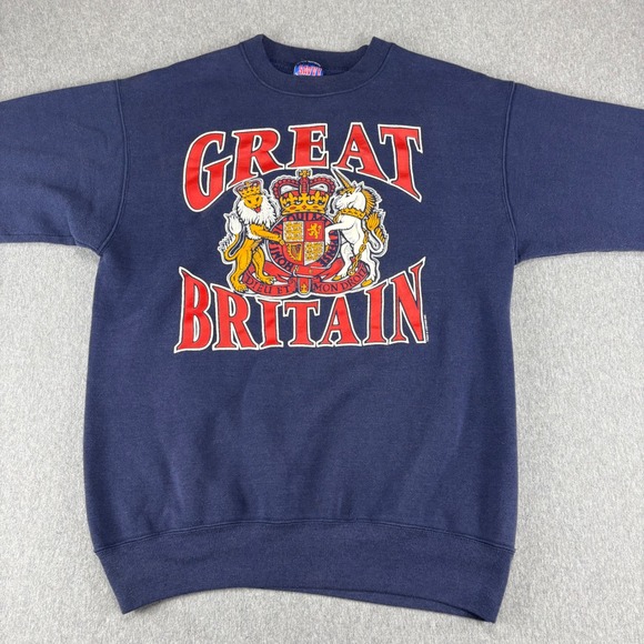 Savvy Other - Vintage Savvy Heavyweight Crewneck Sweatshirt Mens XL Great Britain Royal Coat